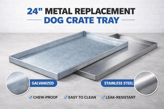 24-inch metal replacement dog crate tray