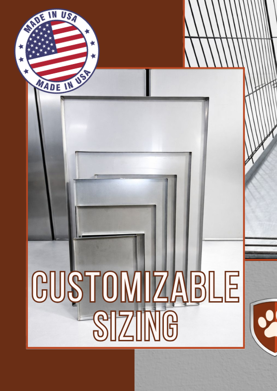 Custom size metal dog crate replacement trays