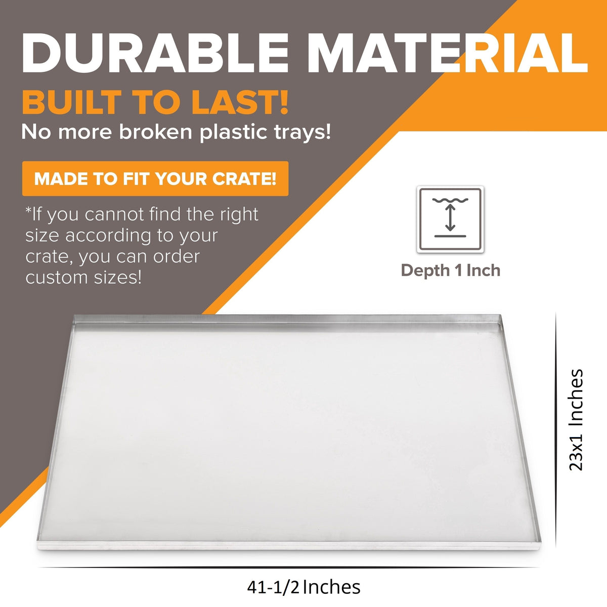 PortaTray Chew-Proof Metal Dog Crate Tray Replacement